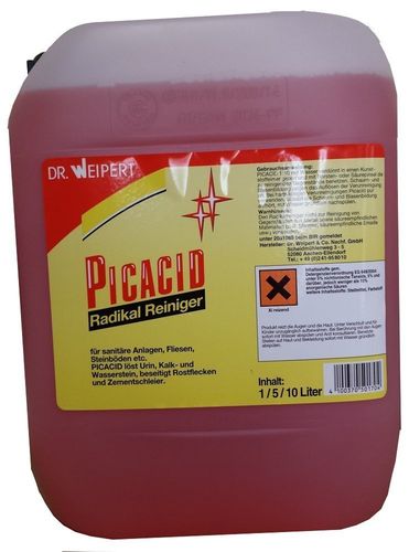 Radical Reiniger "Picacid" für sanitäre Anlagen, Fliesen + Steinböden usw. 10 Liter